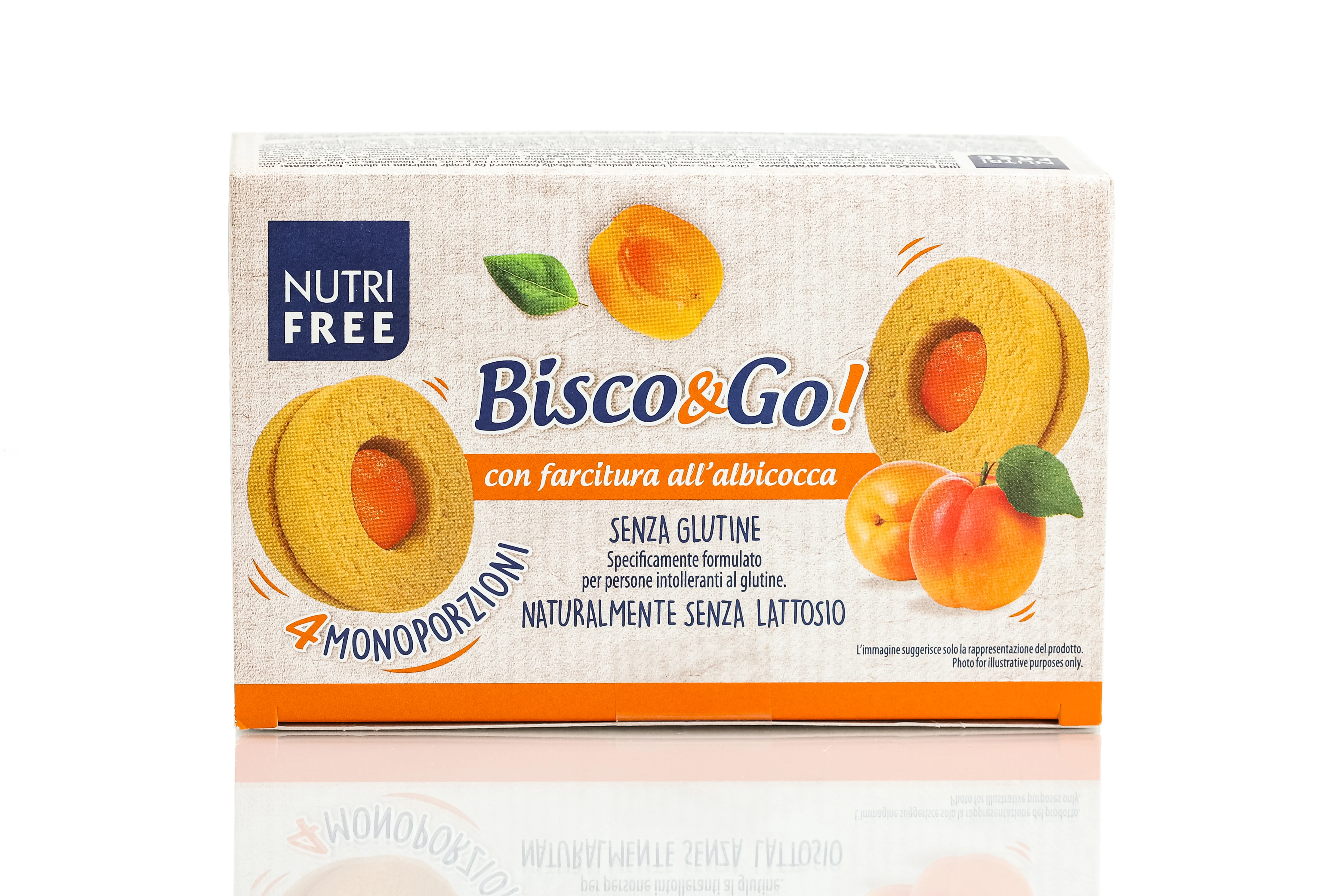 Biskvit punjen nadevom od kajsije Bisc&Go (sert. bez glutena) 160 g Nutrifree